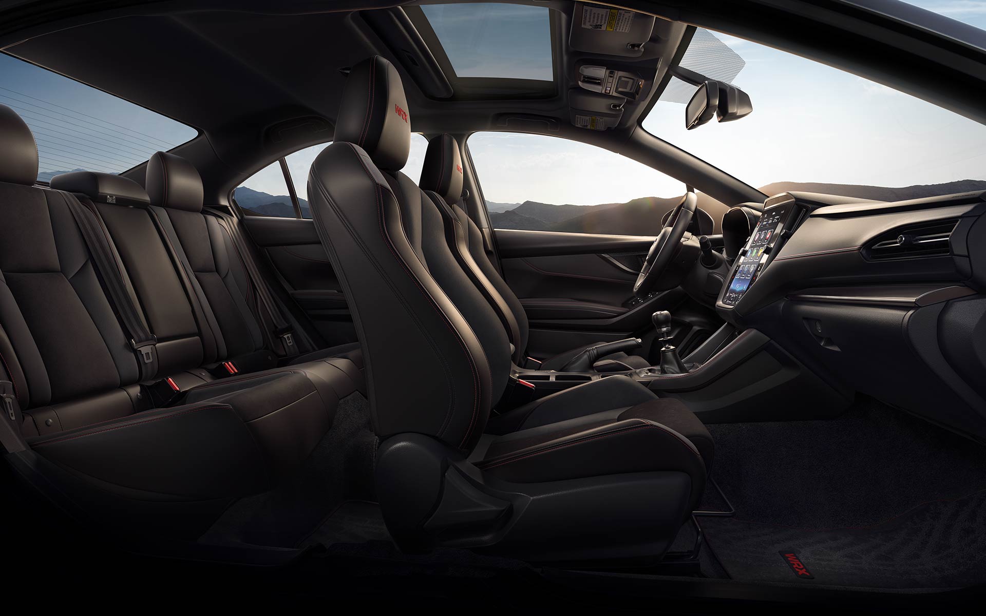 A side view of the Recaro performance front seats in the 2022 Subaru WRX